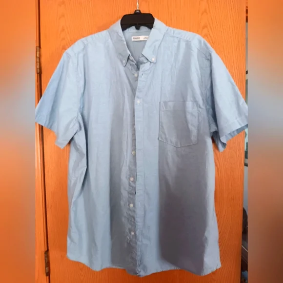 2xlt short sleeve dress shirts Men's Size 2XLT Green Short Sleeve Button Dress Shirt By Van Heusen